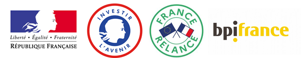 Logos République Française / Investir l'avenir / France Relance / Bpifrance